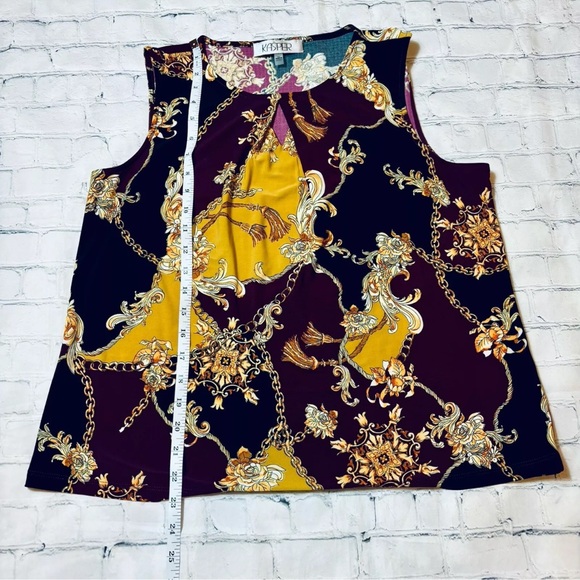 Kasper Womens Size Large Petite PL Sleeveless Designer Old Money Blouse Top - Picture 7 of 9